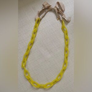 J. CREW Yellow Acrylic Link Necklace